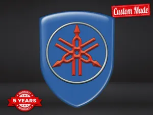 Yamaha Badge Resina Stile Racing Adesivi Cupola Premium